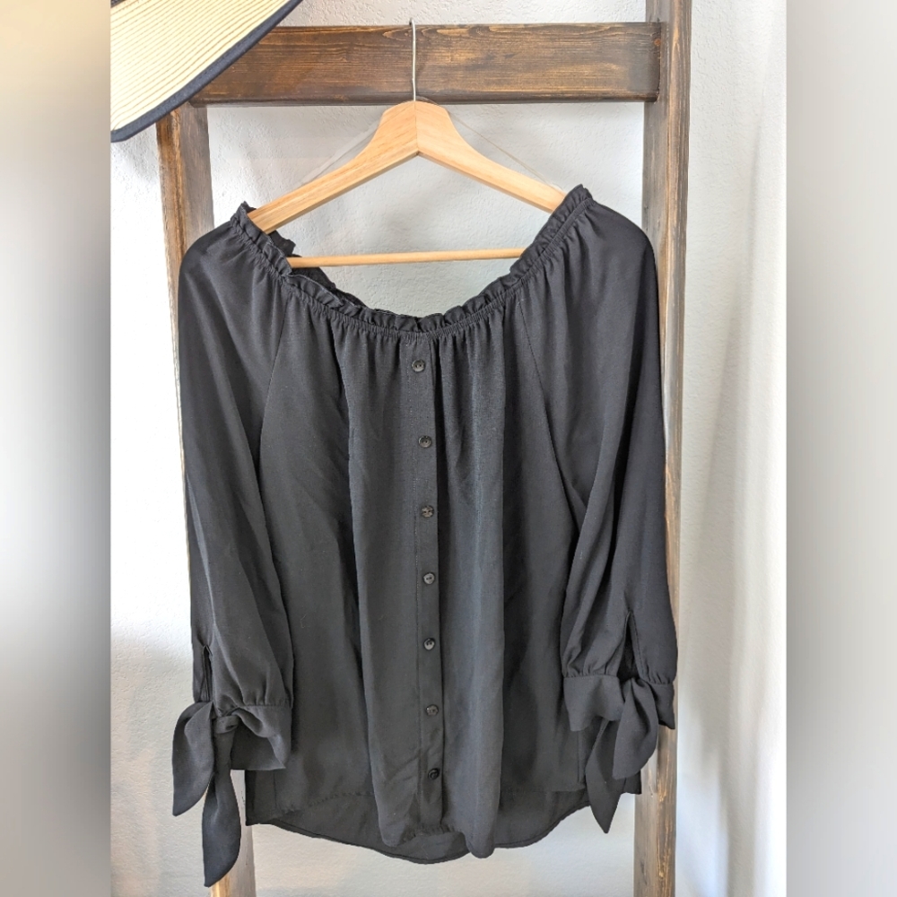 Fortune + Ivy Gypsy Shoulder Blouse